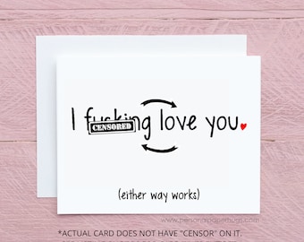 Funny Relationship Card - Funny Anniversary Card - Funny I love you card - Funny Long Distance Relationship Card - Funny Valentine Card