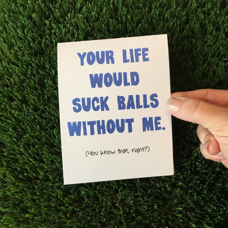 Funny Friendship Card / Funny Relationship Card / Funny card Friend / Balls Card / Silly Card / Best Friend Card / Snarky Card / ldr card image 2