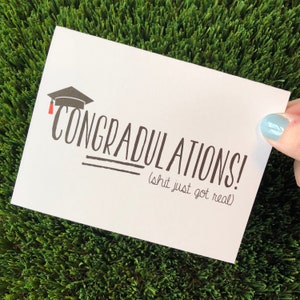 Funny Graduation Card  ConGRADulations Card High School Graduation Card College Graduation Congratulations Graduate Card Congrats Grad Card