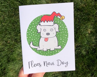 Funny Dog Pun Holiday Christmas Greeting Card Feliz Navidad