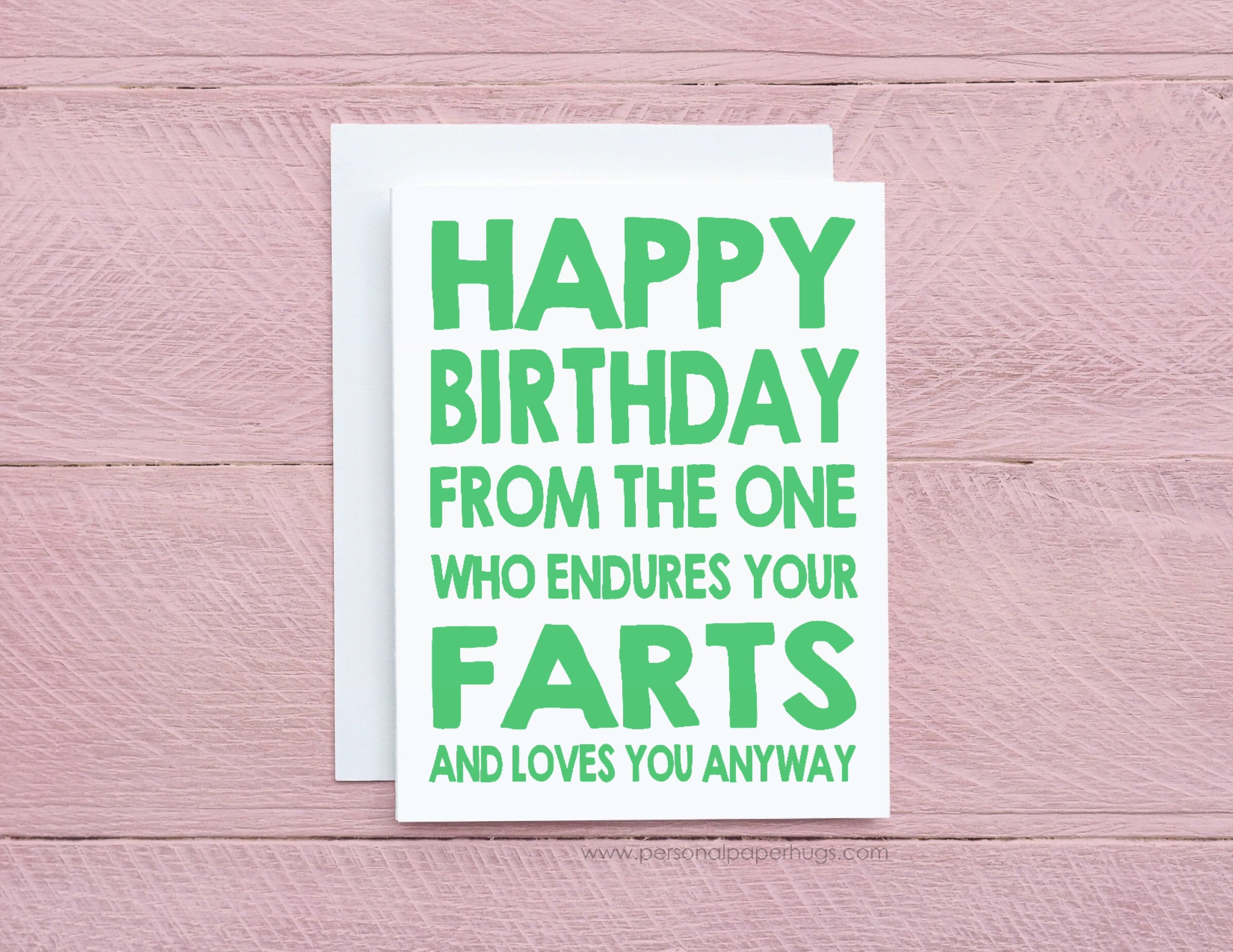 Funny Sarcastic Fart Birthday Card - Etsy UK