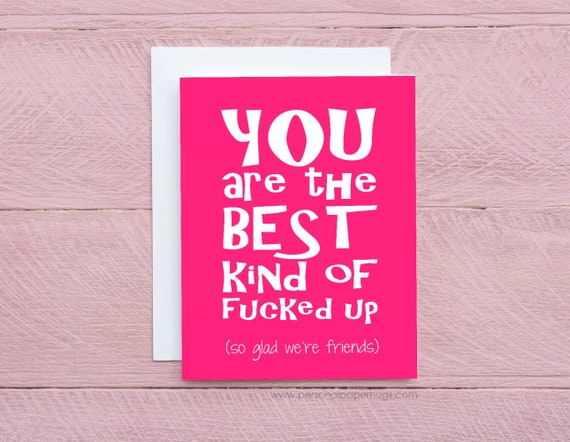 Funny Friendship Card / Funny Card for Friend / Funny Best - Etsy