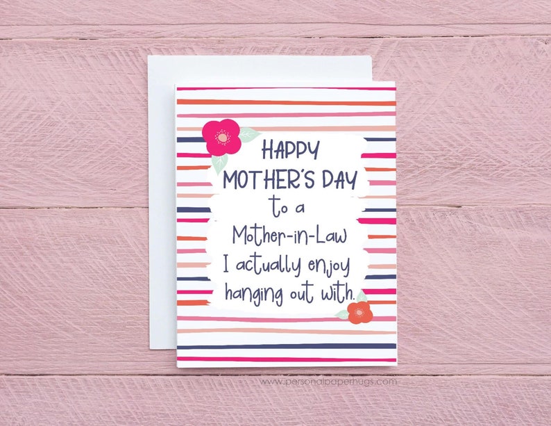 Cute Fun Colorful Mother's Day Card for Mother-in-Law Funny image 1