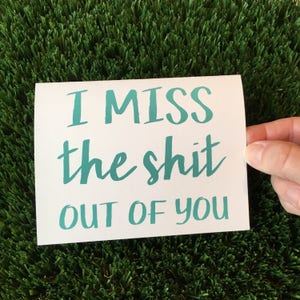 I miss you card - Long distance Relationship card - I love you card - Funny relationship card - Funny I miss You Card