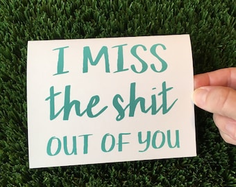 I miss you card - Long distance Relationship card - I love you card - Funny relationship card - Funny I miss You Card