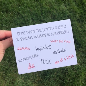 Funny Inappropriate Sympathy Encouragement Greeting Card, Just Because Card for Friend