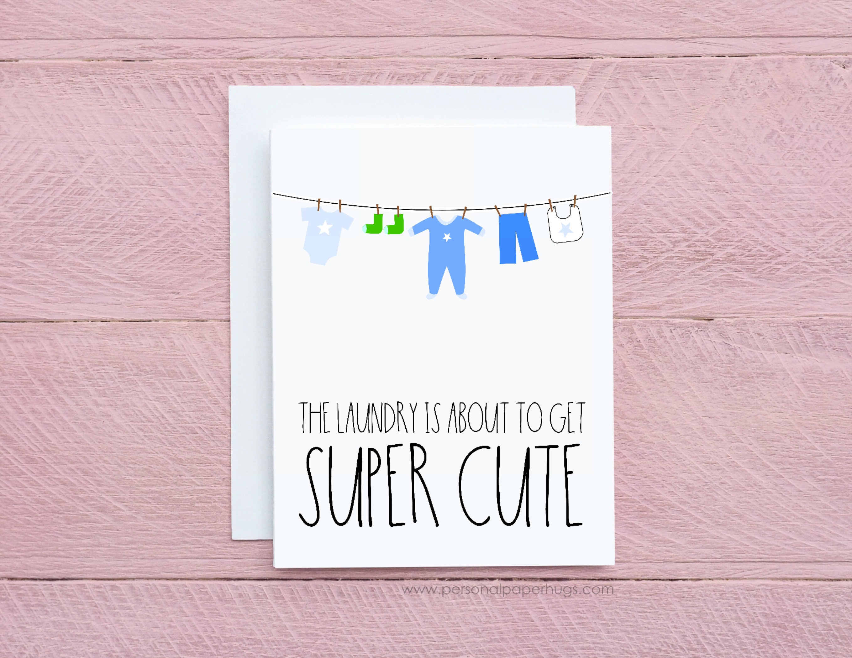 Cute Baby Shower Card - Card for baby boy - Card for Baby Shower - funny baby shower card - funny baby card - congratulations pregnancy card