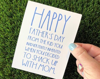 Funny Father's Day Card for Stepdad Father's Day Card for Bonus Dad Card for Father's Day Funny Stepfather Card Funny Bonus Dad Card