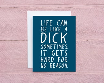 Funny Sarcastic Inappropriate Thinking of you Encouragement Card
