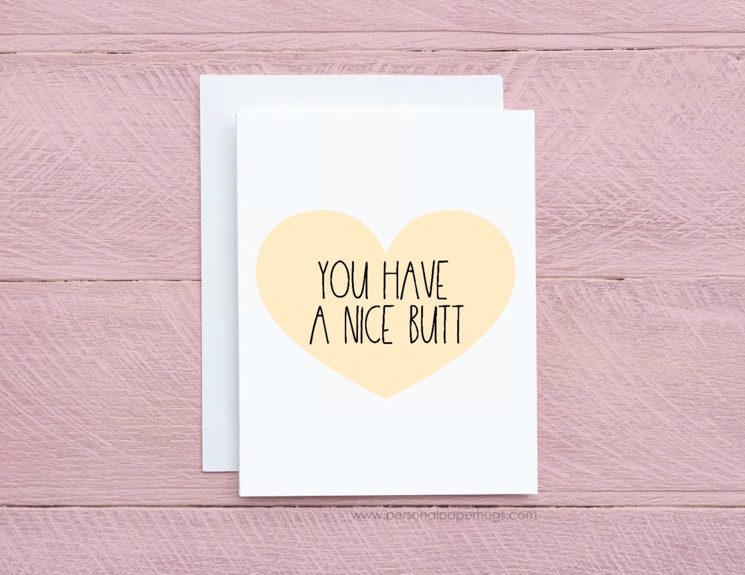 Funny Cute I Like Your Butt Card - Etsy