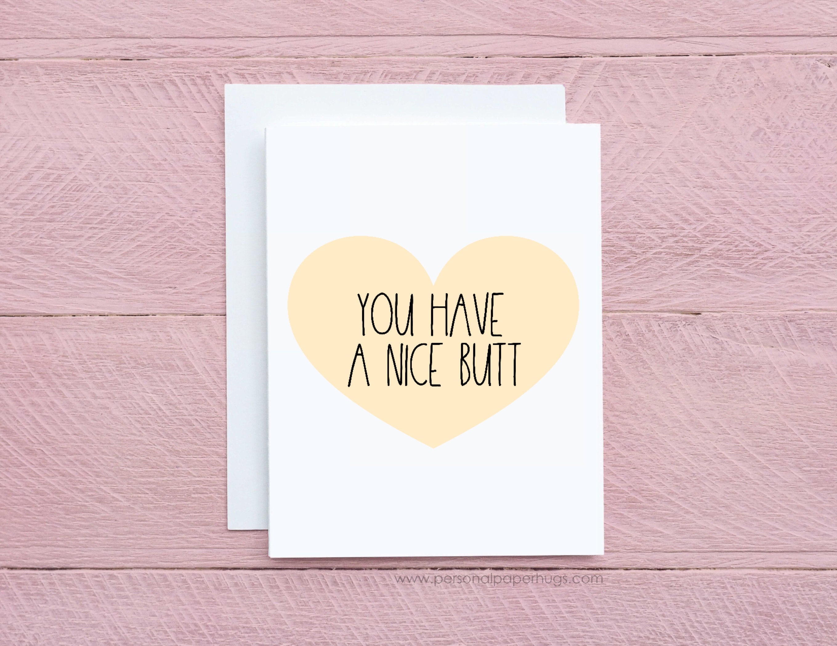 Funny Cute I Like Your Butt Card | Etsy