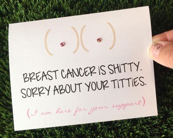 Breast Cancer Card / Chemo Card / Cancer Support Card / Funny Cancer Card / Funny Chemo Card / cancer card for woman / funny breast cancer