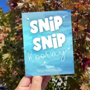 Vasectomy Card Snip Snip Hooray, Funny Happy Vasectomy Day Greeting Card, Congrats Vasectomy Humor Card