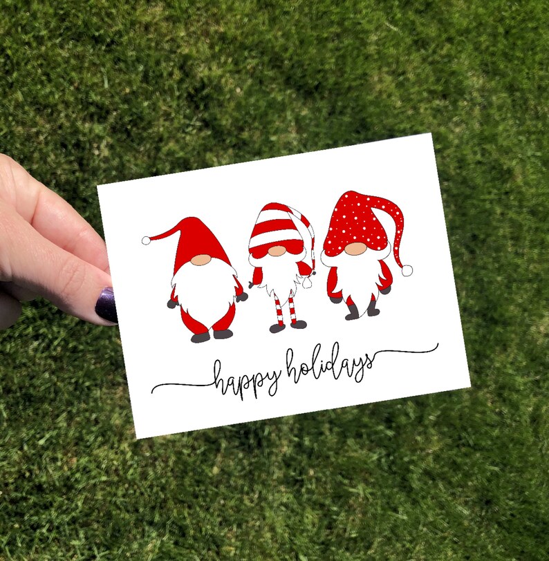 Holiday Gnomes Christmas Greeting Card Boxed Set of 10 | Etsy