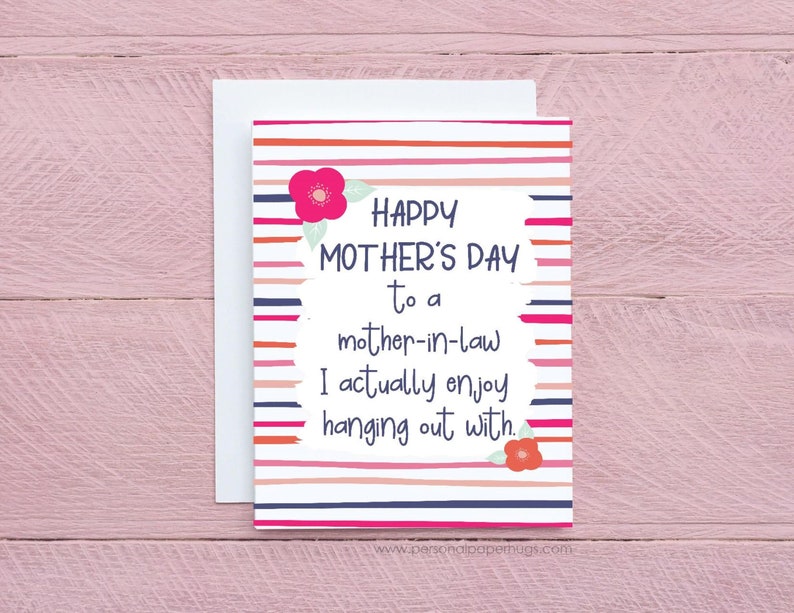 Cute Fun Colorful Mother's Day Card for Mother-in-Law Funny image 8