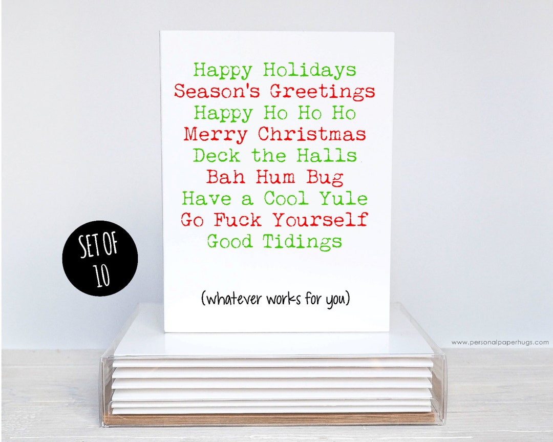 Sarcastic Funny Holiday Greetings Christmas Card Boxed Set - Etsy