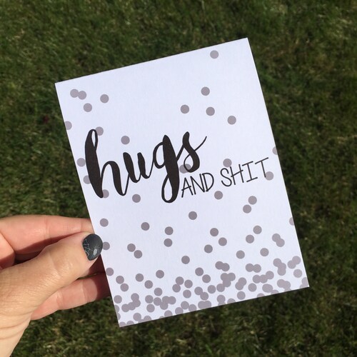 Funny Confetti Thinking of You Just Because Greeting Card Etsy