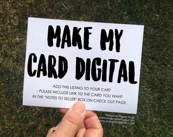 Make My Card Digital / Printable Card Option / DIY Printable | Etsy