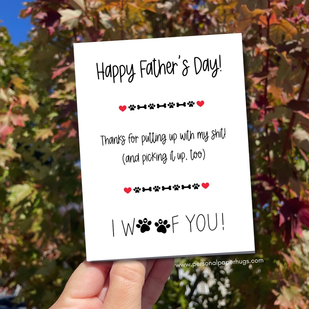 Funny Dog Father's Day Card: From the Dog, Pet Lover Gift - Etsy