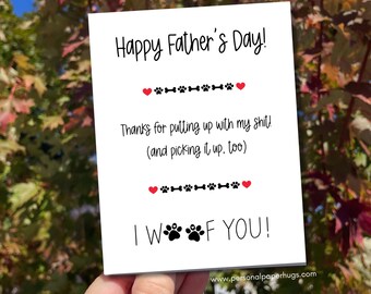 Funny Dog Father's Day Card: From the Dog, Pet Lover Gift