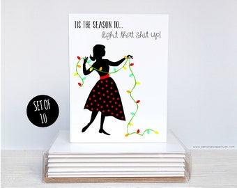 Funny Holiday Card set / Funny Christmas Card Set / Inappropriate Holiday Card Pack / Sarcastic Christmas Card Set / Christmas Cards Friends