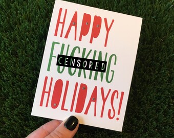 Funny Holiday Card / Funny xmas Card / Inappropriate Holiday Card / Rude Christmas Card / Offensive Christmas Card / Naughty Christmas Card