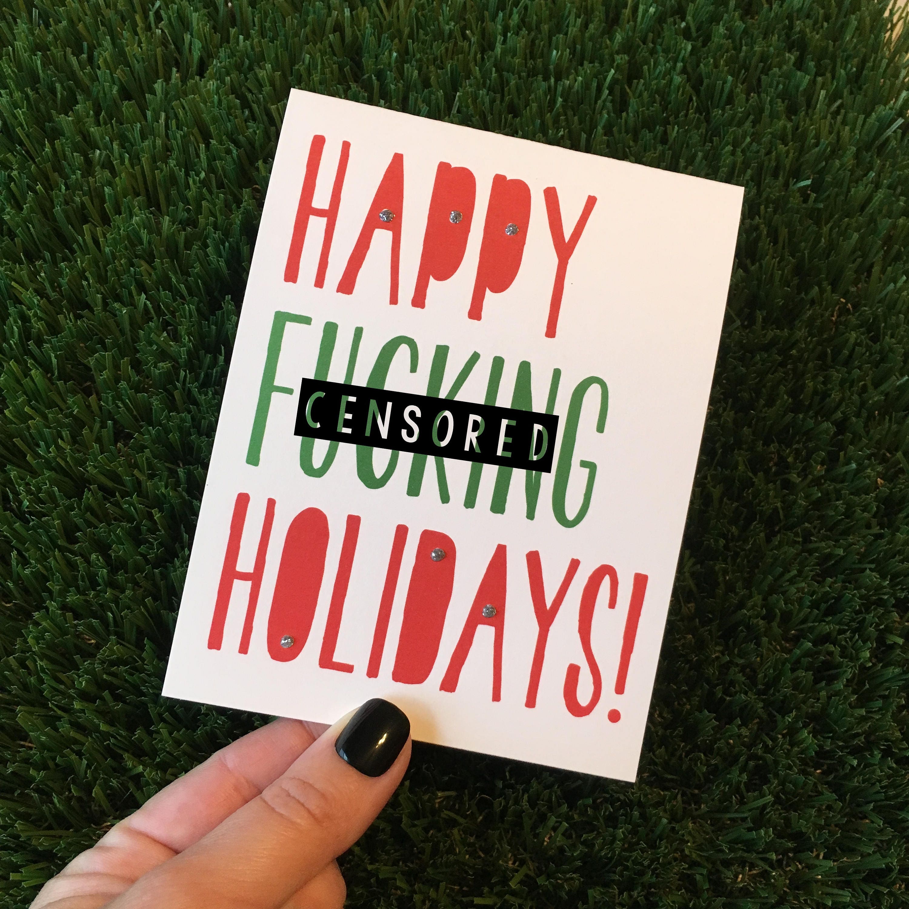 Funny Holiday Card / Funny xmas Card / Inappropriate Holiday Card / Rude Christmas Card / Offensive Christmas Card / Naughty Christmas Card