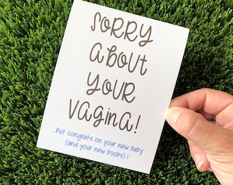 Funny Baby Card for new Mom Sarcastic Baby Card Funny Pregnancy Card New Mom Funny Baby Shower Card Sarcastic Baby Shower Card for Friend