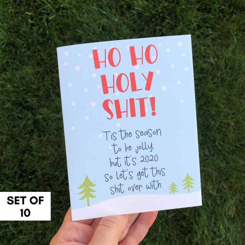 Funny 2020 Holiday Christmas Greeting Card Set Etsy