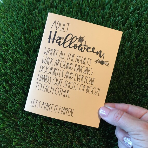 Funny Halloween Greeting Card Funny Halloween Card for | Etsy