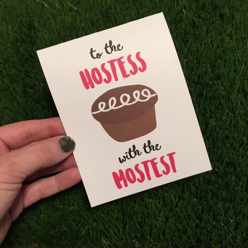 Thank You Hostess Thank You Hostess Card Hostess With Etsy