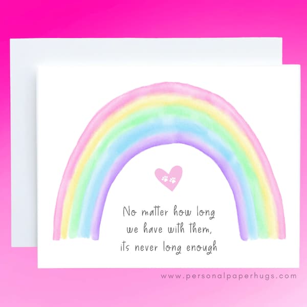 Sympathy Card for Loss of Pet "Pets leave Paw Prints on our Hearts"