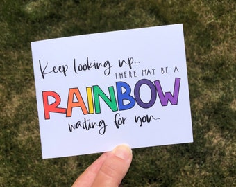 Rainbow Encouragement Empathy Friendship Supportive Greeting Card