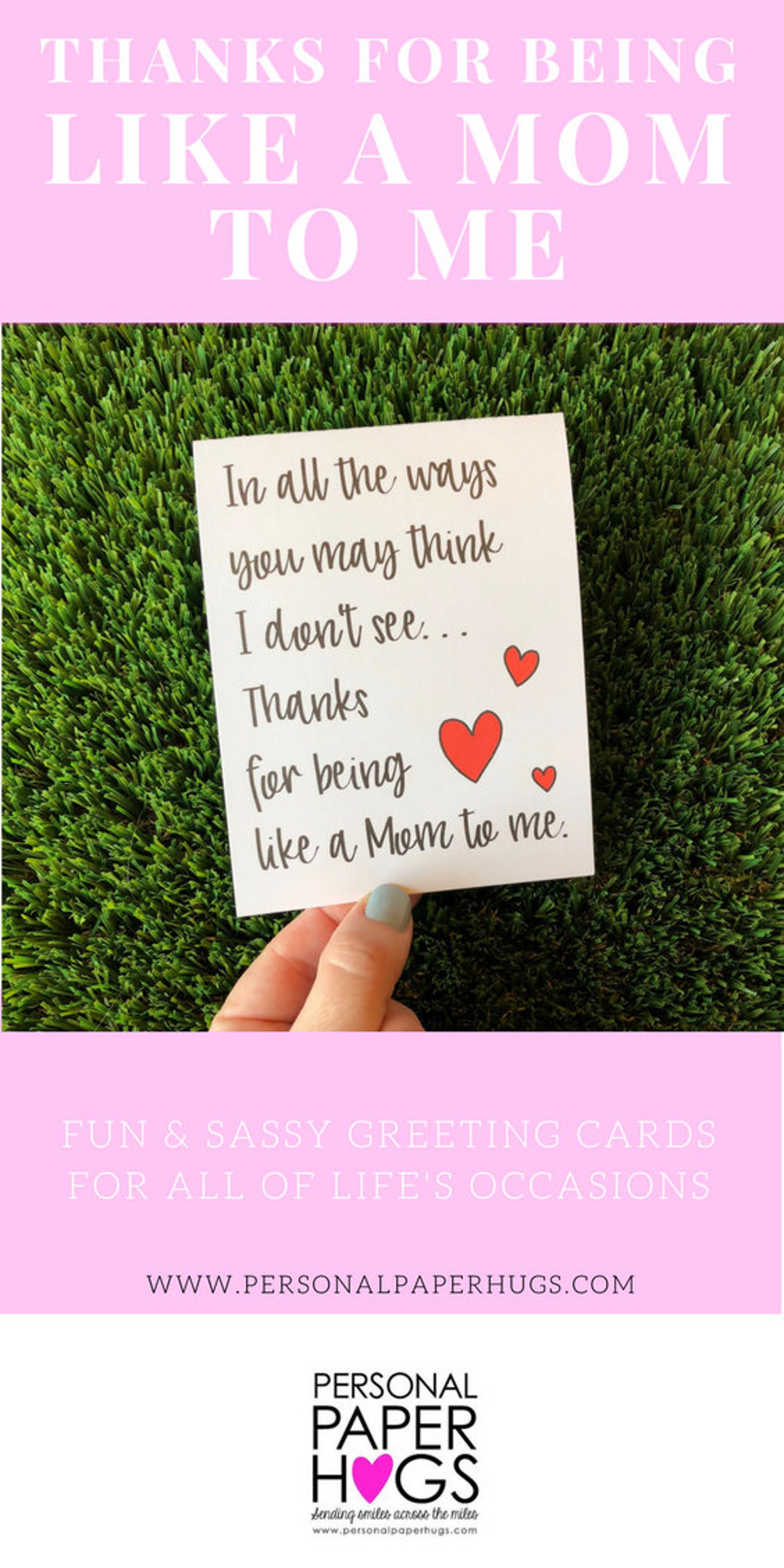 Sentimental Card for Stepmom Card Bonus Mom Card Mother's Day