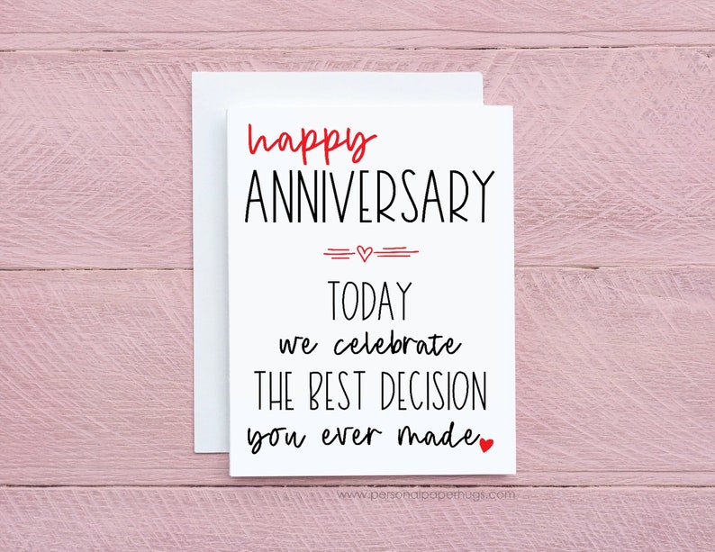 Sarcastic Funny Anniversary Card for Husband or Wife - Etsy