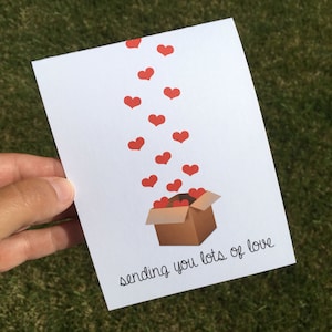 Long Distance Relationship Card - Card for deployment - Missing You - I miss you - Sympathy Card