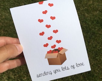 Long Distance Relationship Card - Card for deployment - Missing You - I miss you - Sympathy Card