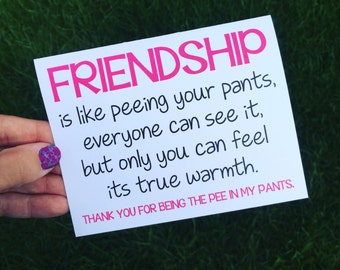 Funny Friendship Card / Funny Card for Best Friend / Funny Long Distance Friendship Card / Best Friend Card / Thank You Card Friend /