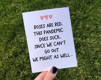 Funny Pandemic Quarantine Valentine Card 2021