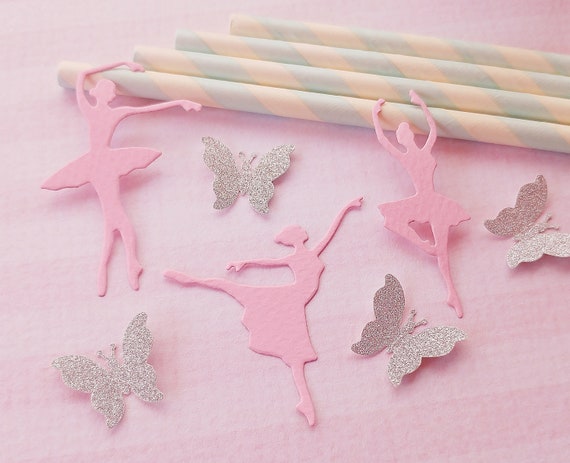 Ballet Party Decorations Ballerina Confetti Pink And Silver Etsy
