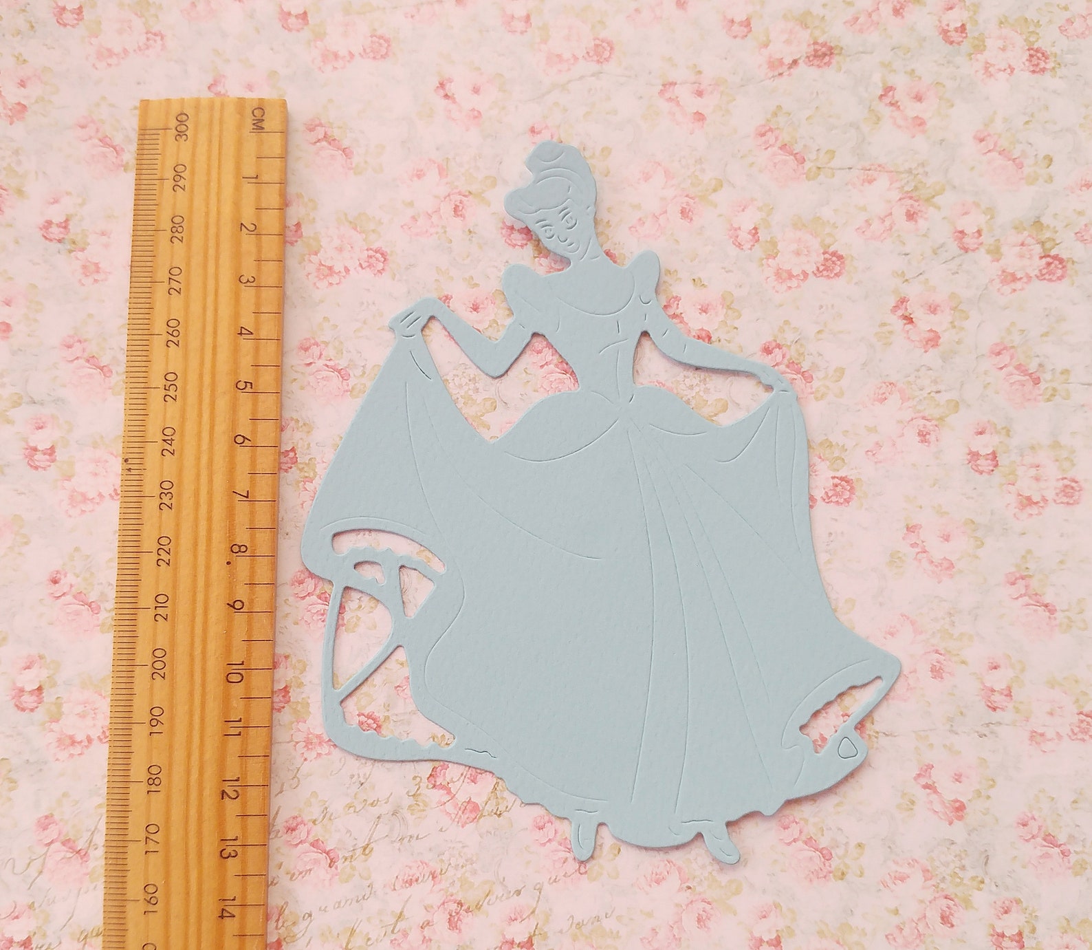 Cinderella die cuts paper cut outs blue princess die cuts 10 | Etsy