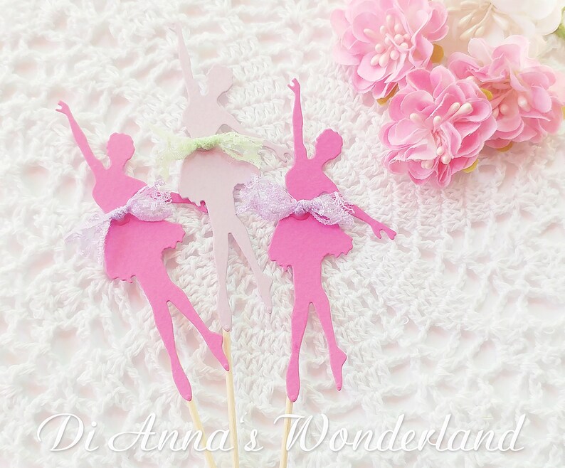 Ballerina Party Decorations Ballet Dancing Lady Cupcake Etsy