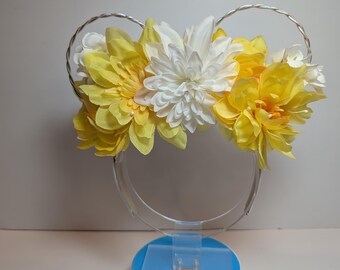 Wire Floral Mouse Ears// Ear Hat// Headband / Spring Ears