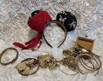 Handmade Pirate Mouse Ears: Cruise Headband Ear Hat