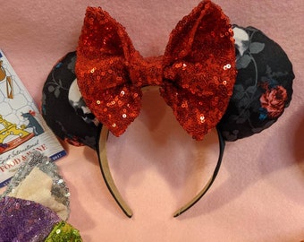 Skull Mouse Ears / Spooky Ears / Mouse Ears / Ear Hat / Headband / Day of the Dead Ears