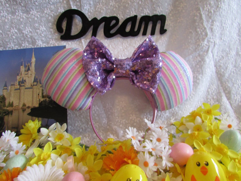 Spring Mouse Ears // Headband // Ear Hat // Pride Ears // Rainbow Ears // Pastel Ears image 1