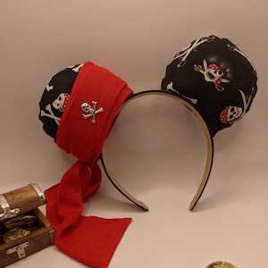 Pirates and Caribbean Cruise Mouse Ears // Headband // Ear Hat // Pirate Ears