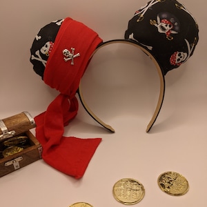 Pirates and Caribbean Cruise Mouse Ears // Headband // Ear Hat // Pirate Ears