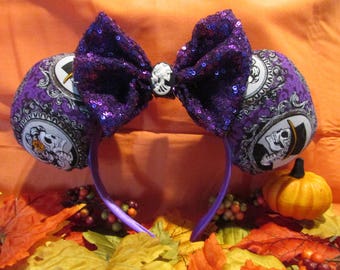 Haunted Mouse Ears // Headband // Halloween Ears // Skull Ears // Spooky Ears // Haunted Ears