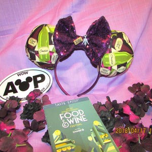 Food and Wine Mouse Ears / Headband / Ear Hat